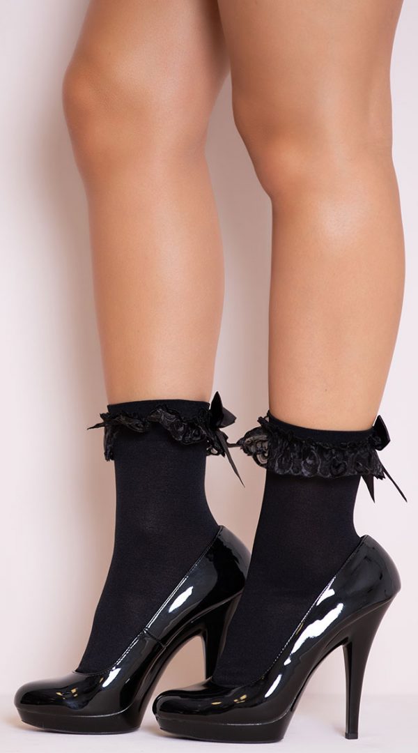 Ruffle and Bow Nylon Anklet by Elegant Moments