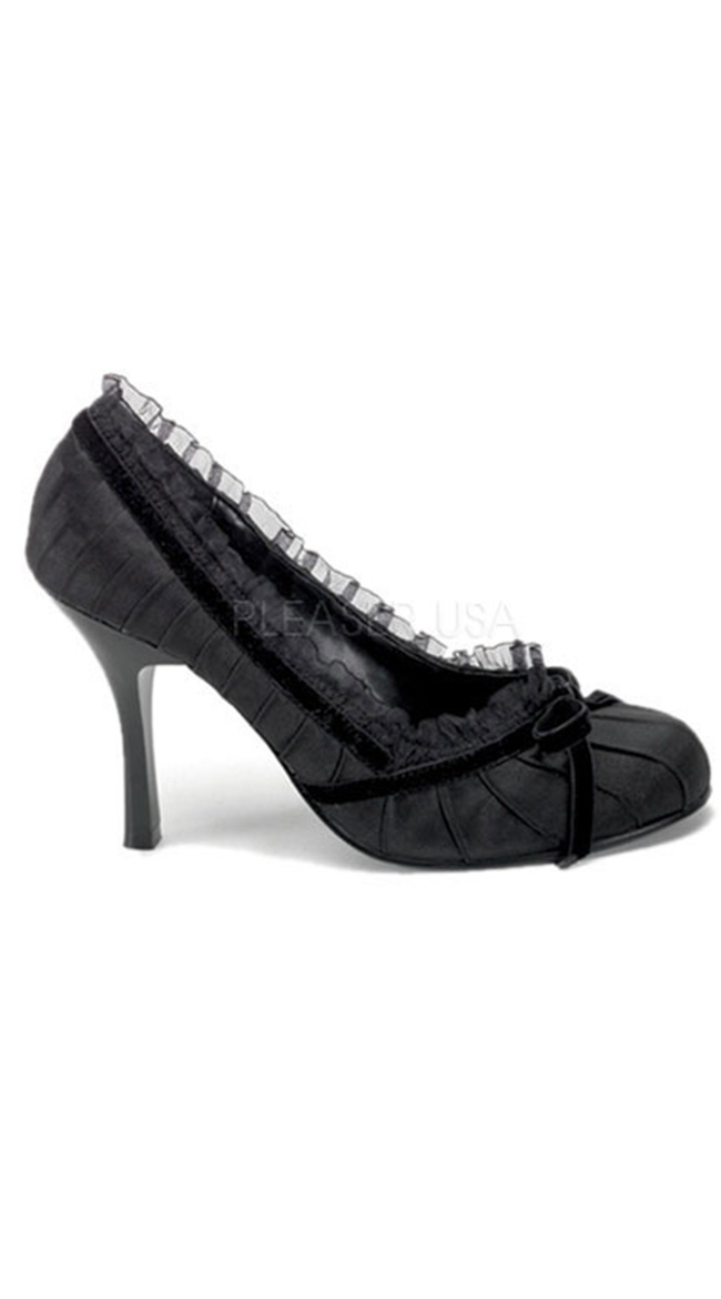 Satin Pleated Pump by Pleaser