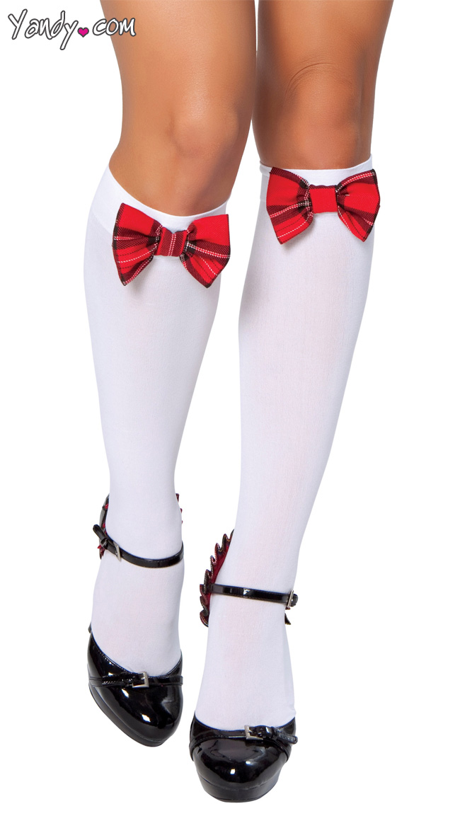School Girl Stockings by Roma / Stockings With Red Bows