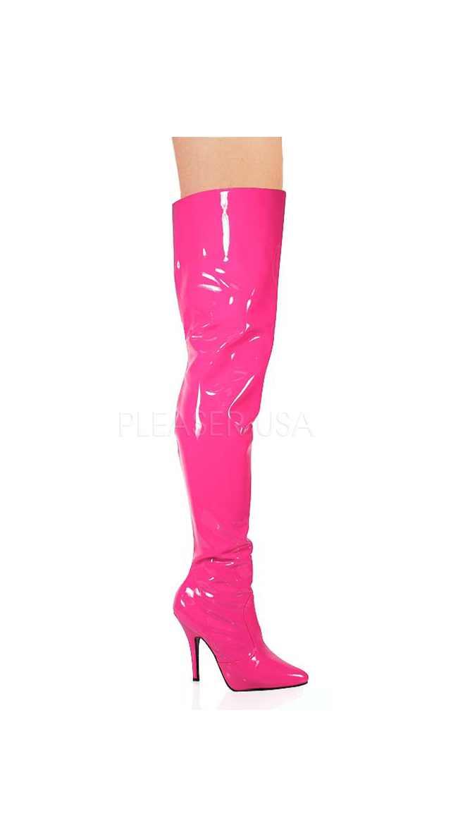 Seduce Zip Up Thigh Boots by Pleaser