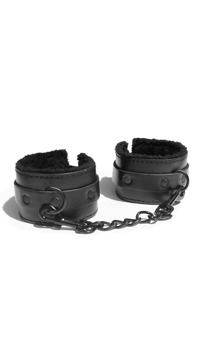 Sex & Mischief Shadow Fur Handcuffs by Eldorado