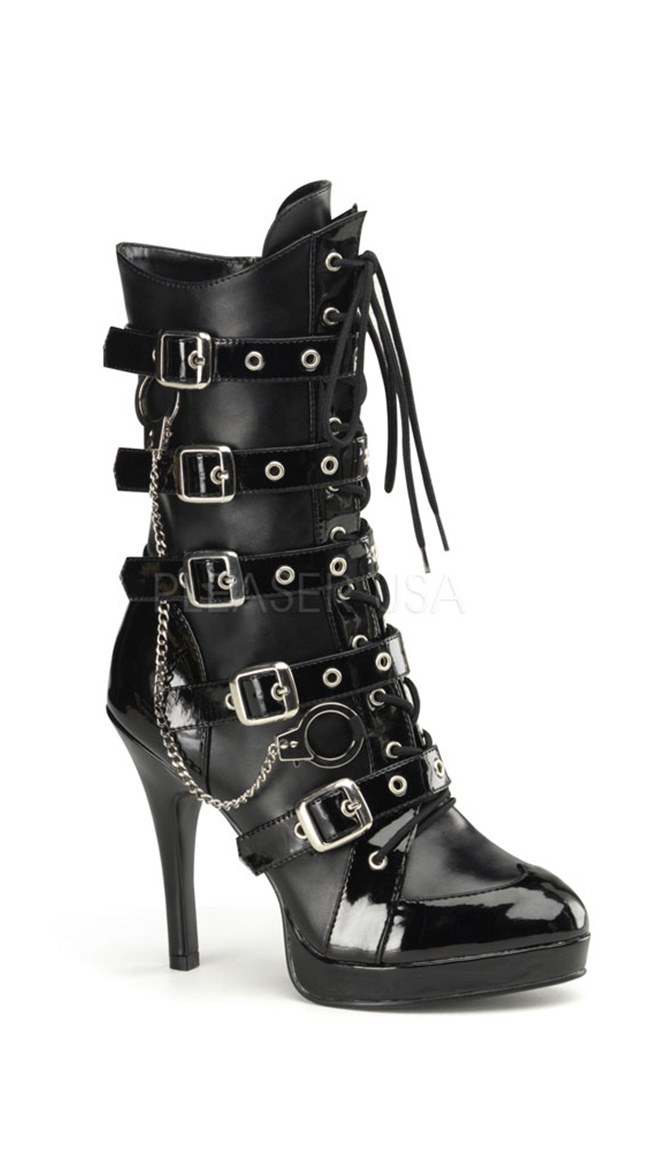 Sexy Buckle Police Boot by Pleaser