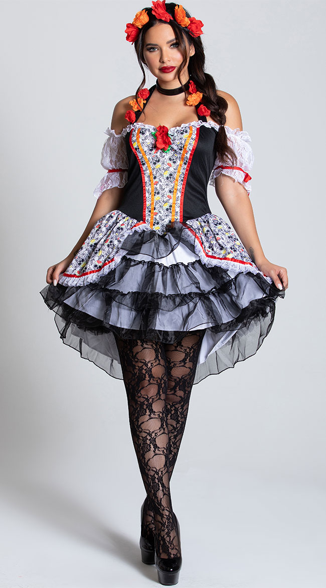 Sexy Sugar Skull Senorita Costume by Leg Avenue