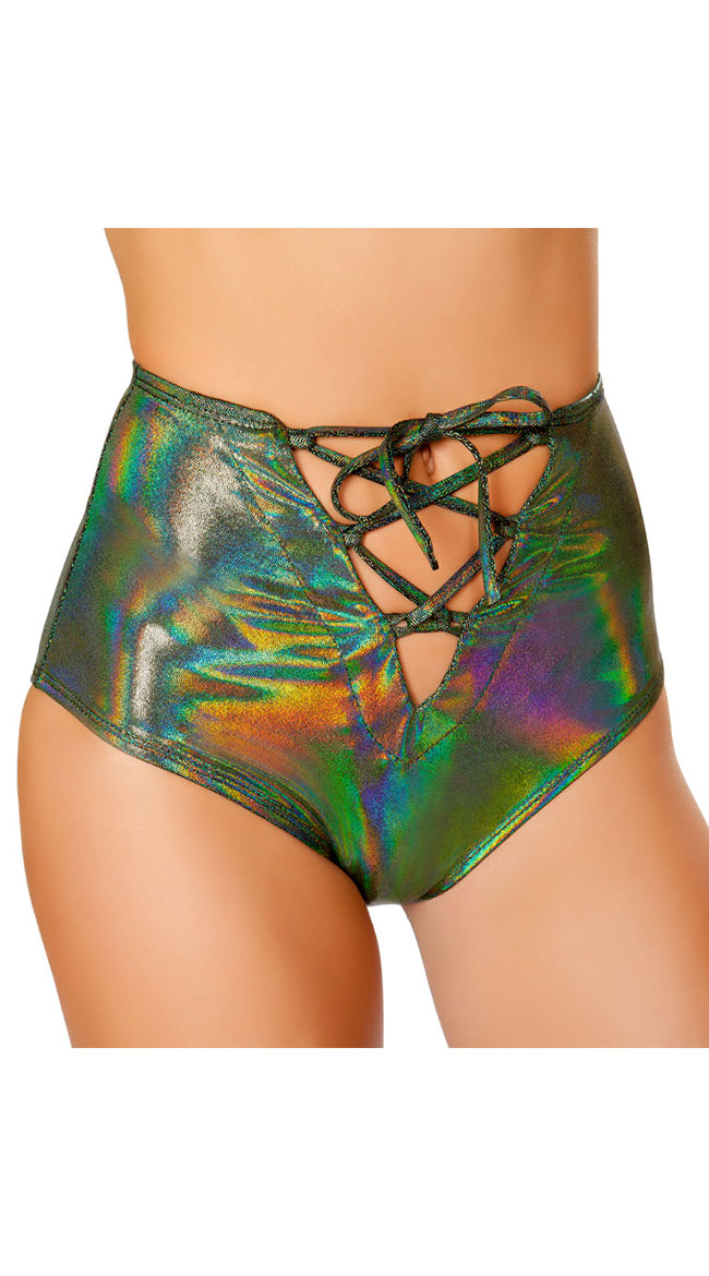 Shimmering High Waisted Shorts by Roma