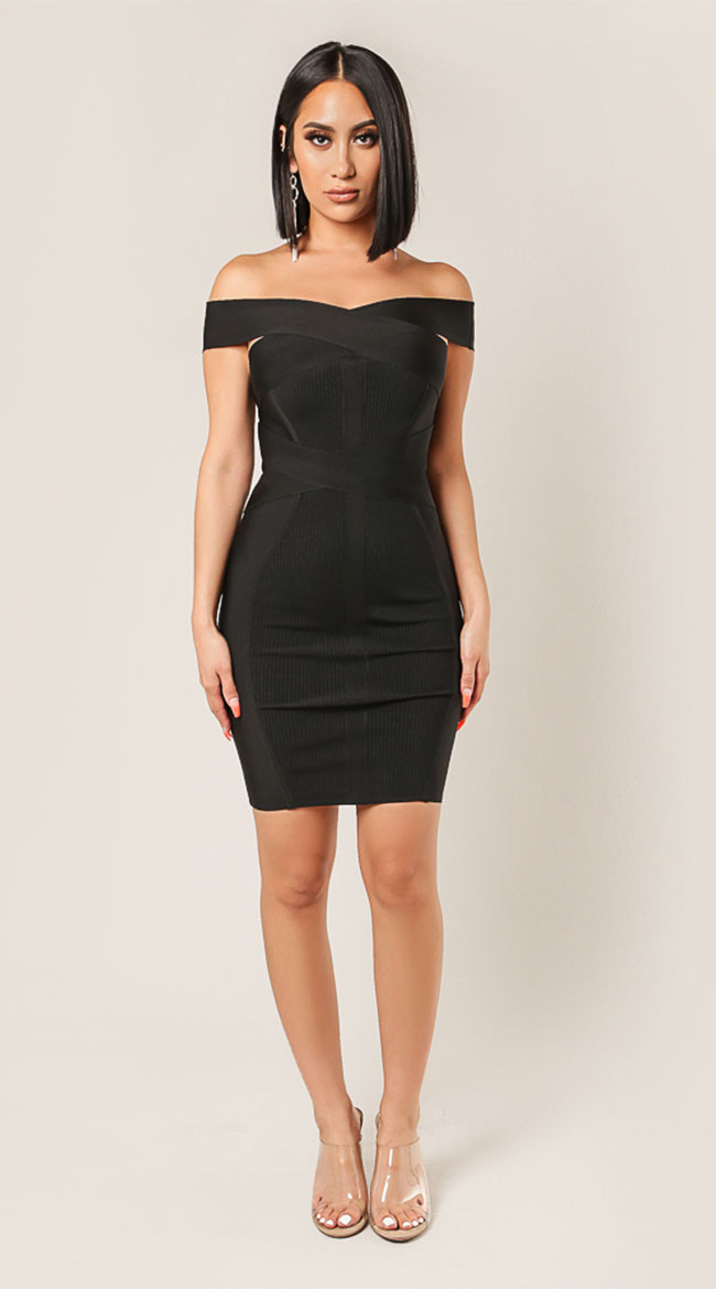 Social Satisfaction Bandage Dress by WOW KNIT
