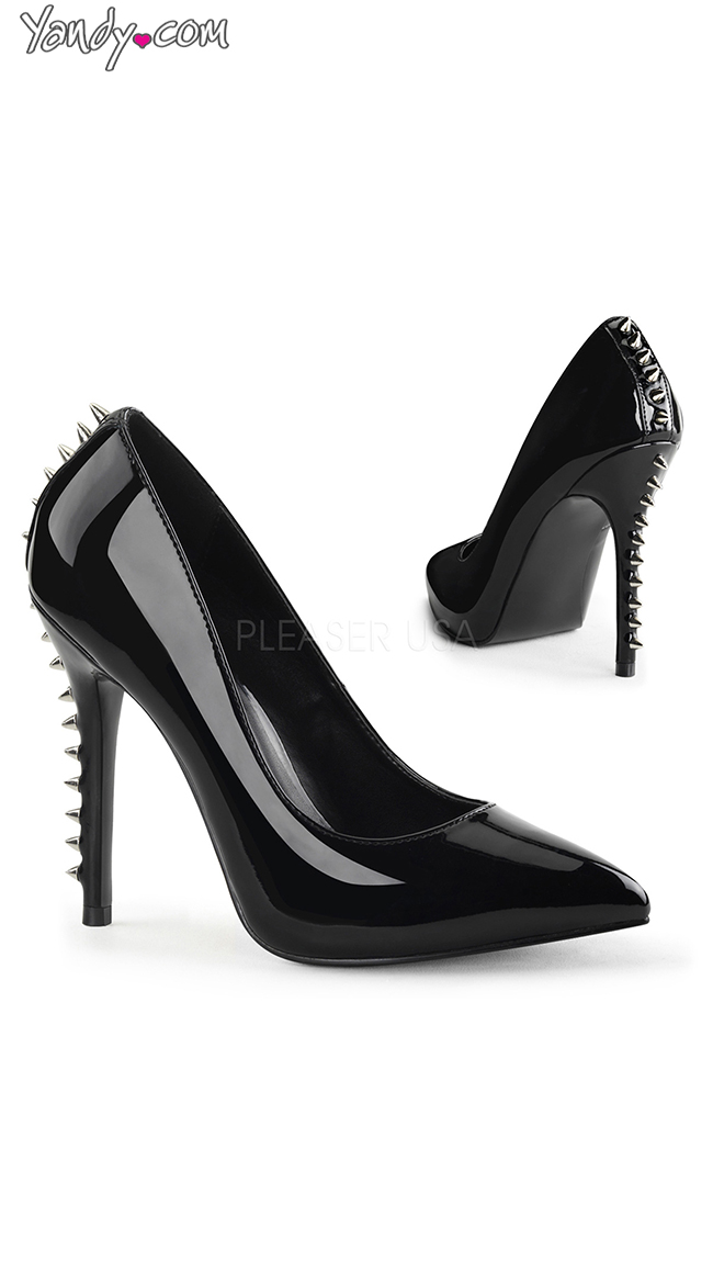 Spiked Patent Pump by Pleaser