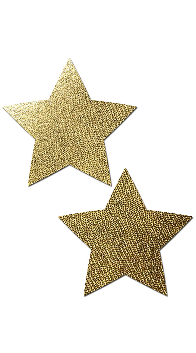 Star Reusable Gold Nipple Pasties by Pastease - sexy lingerie