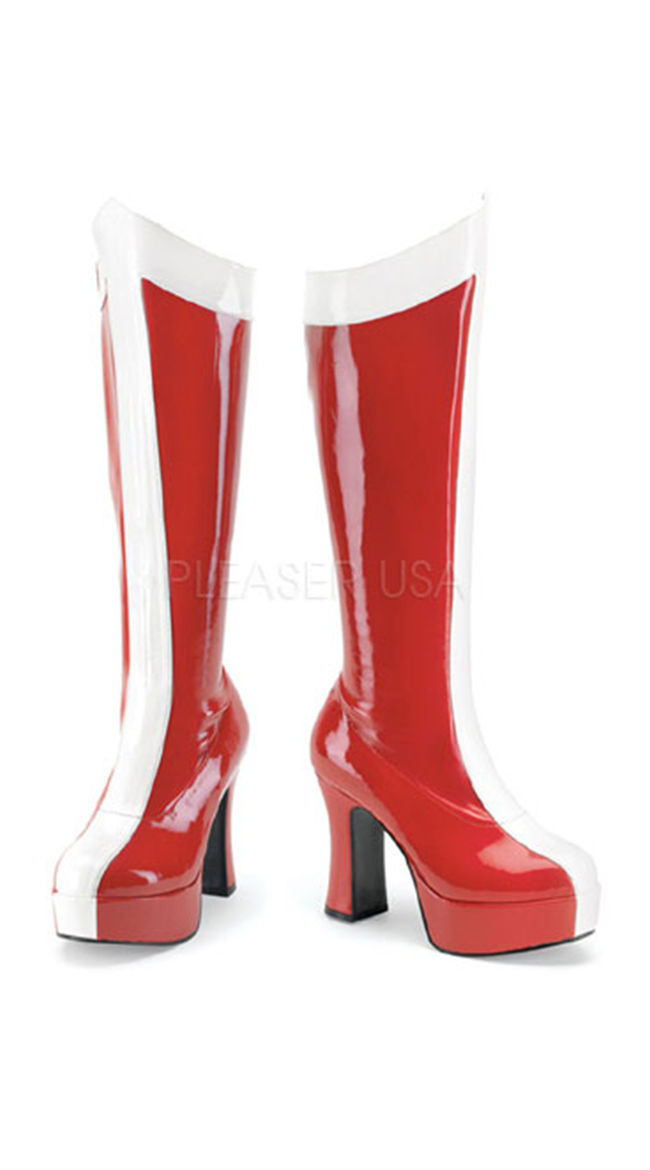 Super Stripe Exotica Boot with 4" Heel by Pleaser