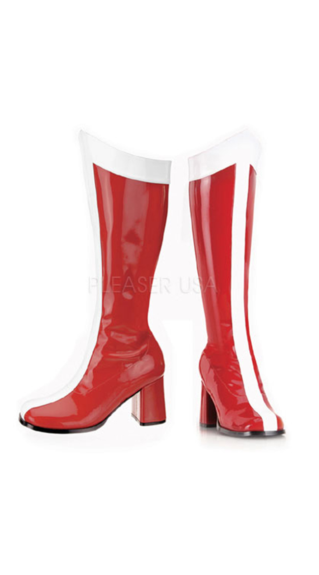 Super Stripe GoGo Boots by Pleaser