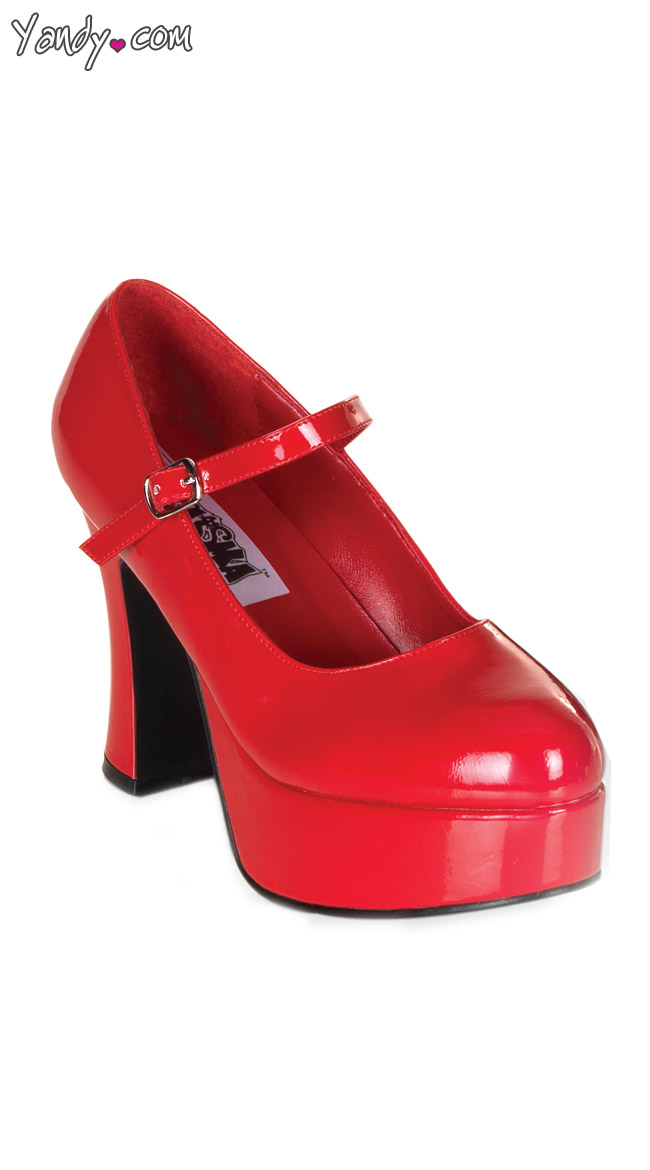 Sweetheart Mary Jane Platform Pump by Pleaser