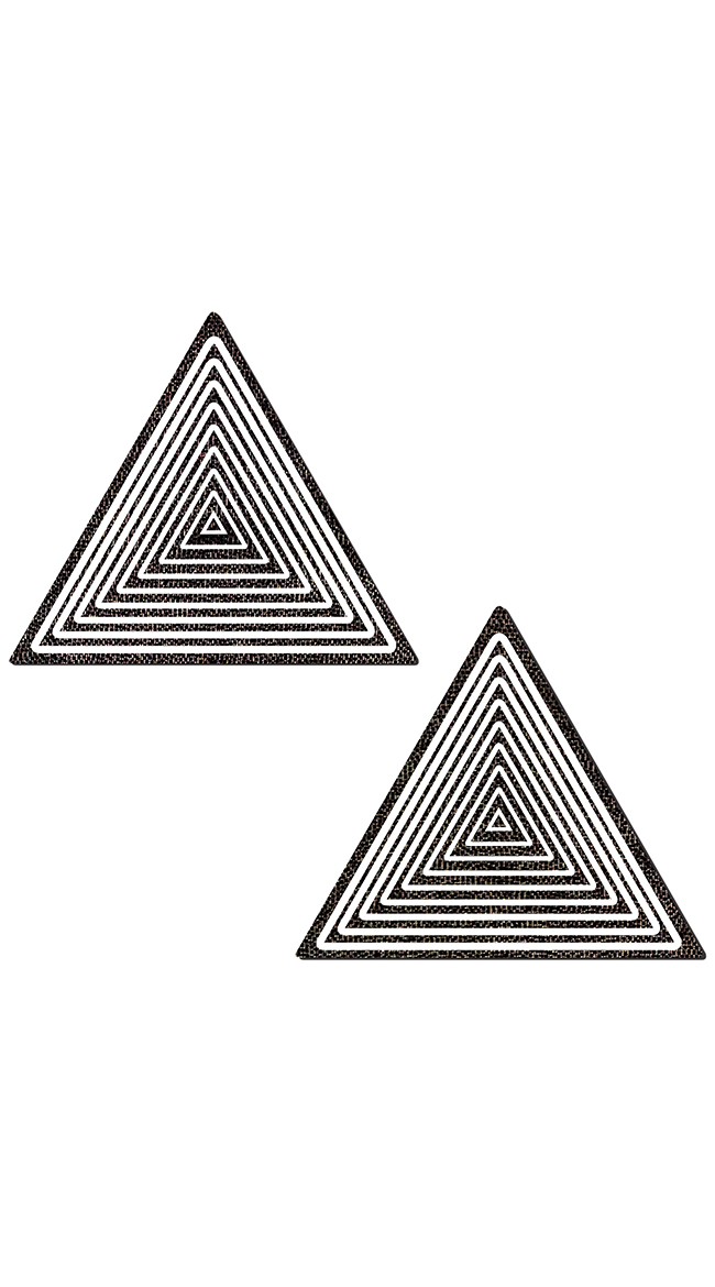 Trippy Black Triangle Pasties by Pastease / Black And White Triangle Pasties