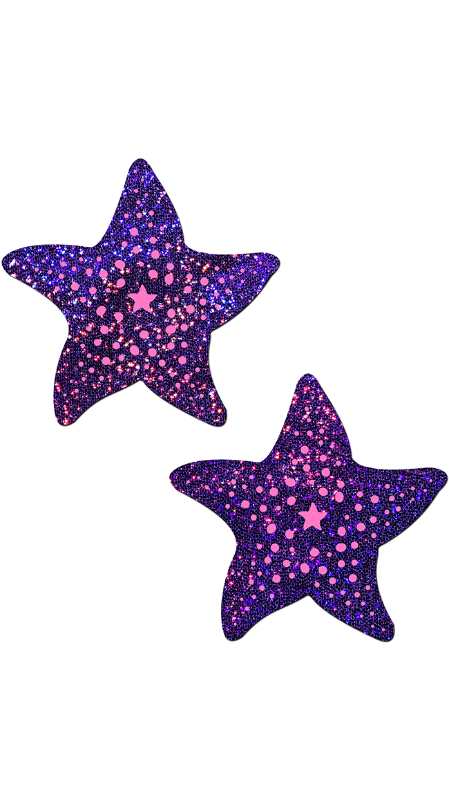 Twinkling Purple and Pink Starfish Pasties by Pastease