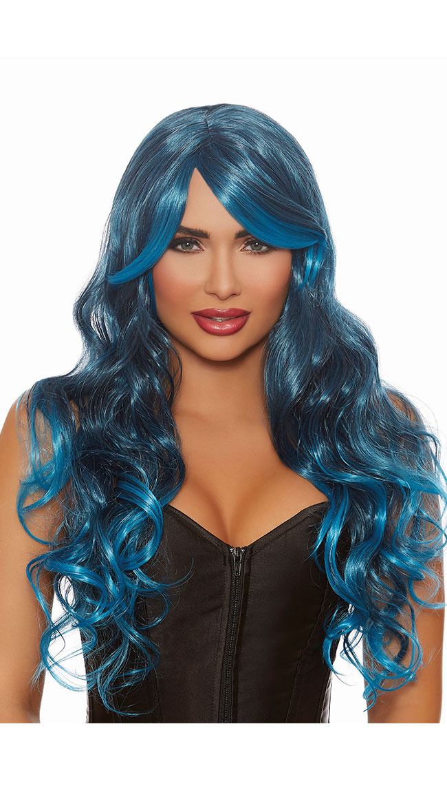 Wavy Blue Wig by Dreamgirl - sexy lingerie