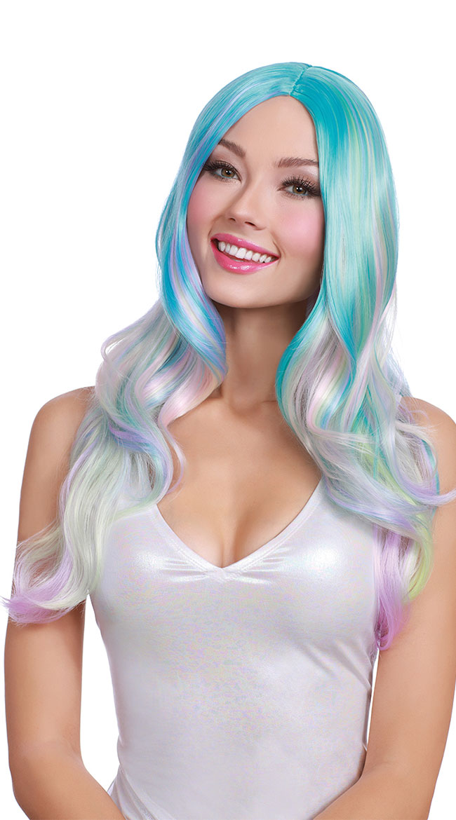 Wavy Pastel Multi-Color Wig by Dreamgirl - sexy lingerie