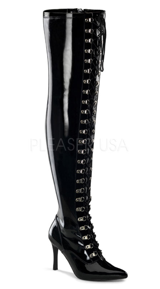 Wide 5 Inch Dominatrix Thigh High Boot by Pleaser