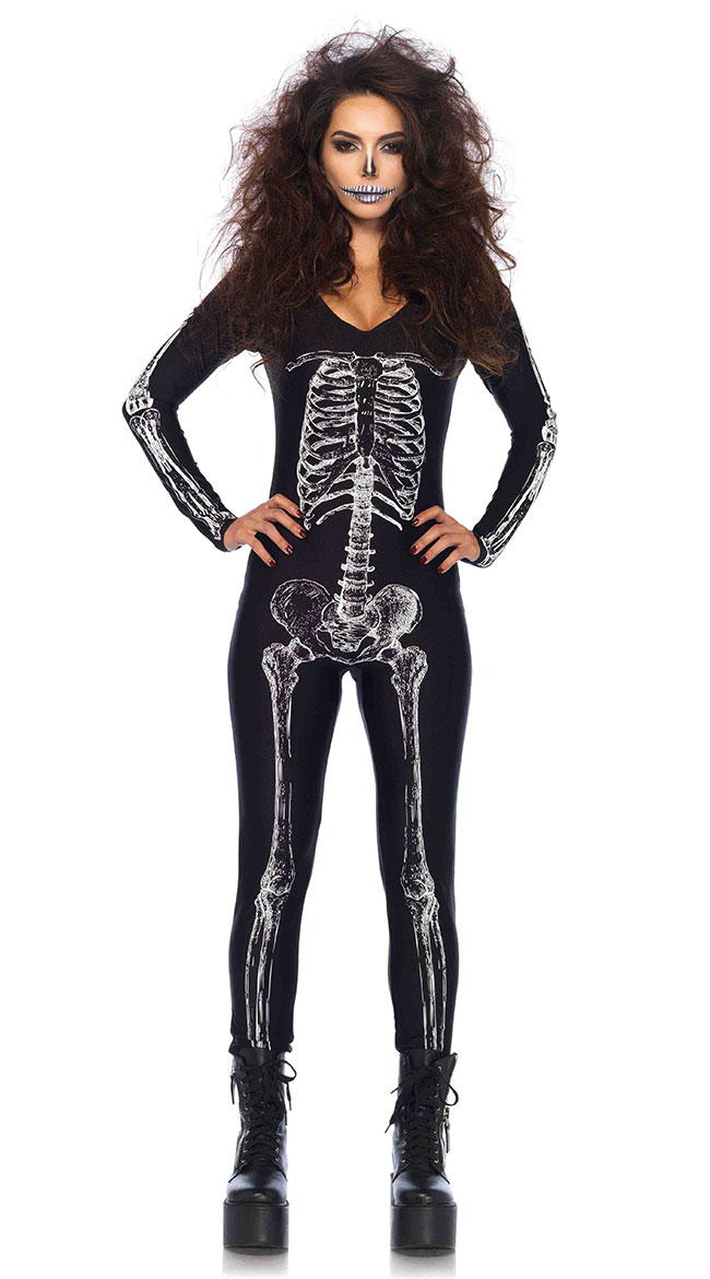 X-Ray Skeleton Catsuit Costume by Leg Avenue