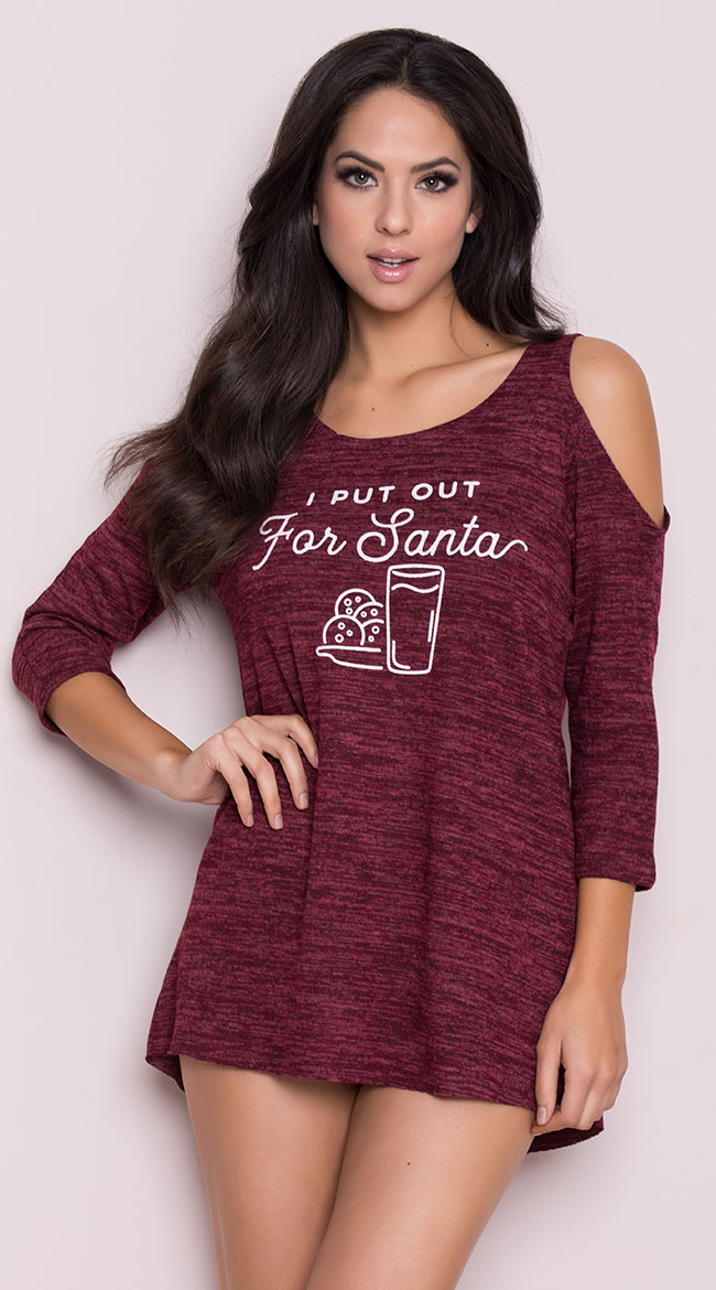 Yandy "I Put Out For Santa" Lounge Shirt by Yandy STM